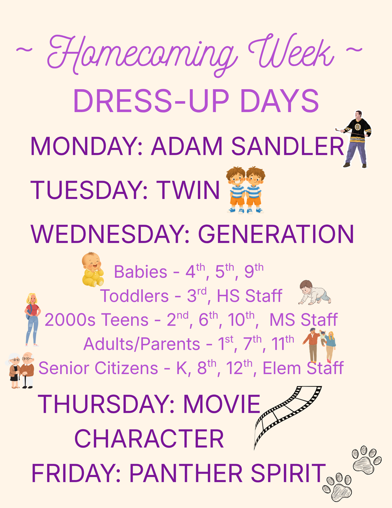 2026 Homecoming Dress Up Days