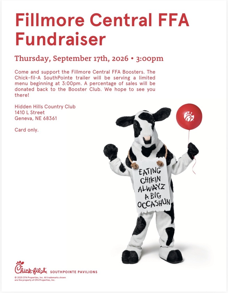Fillmore Central FFA Fundraiser.