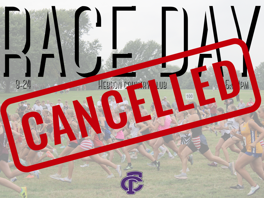 XC meet at Hebron has been cancelled due to rain.