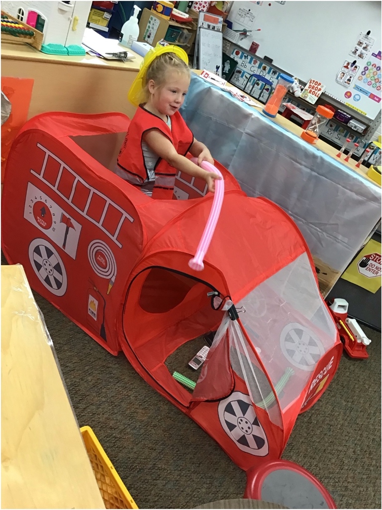 Preschoolers learned about fire safety.