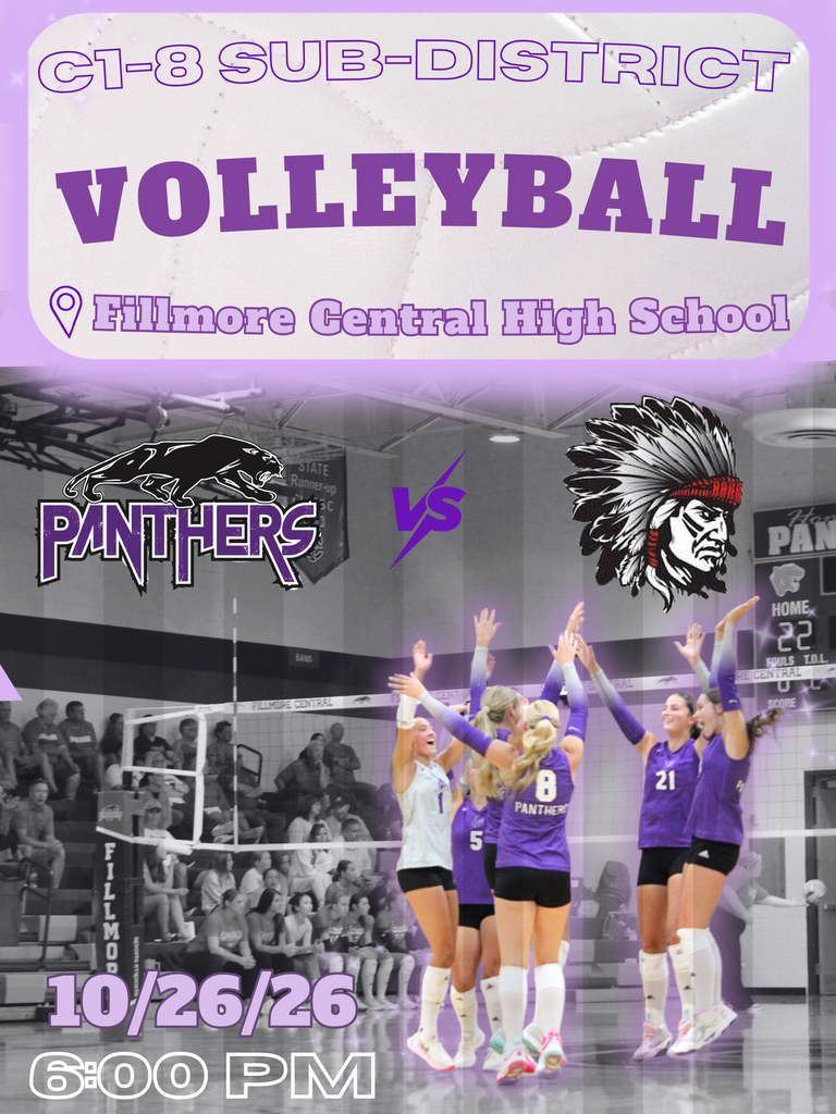 NSAA C1-8 Sub district volleyball game vs. Broken Bow.
