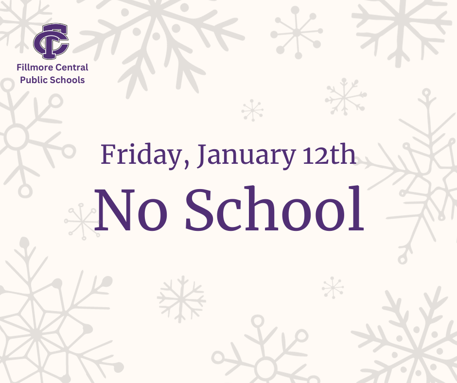 NO SCHOOL Due to the impending weather forecast, there will be no school, Friday, January 12th. #FCPantherProwl
