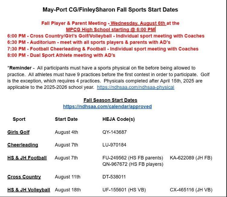 Fall Sports