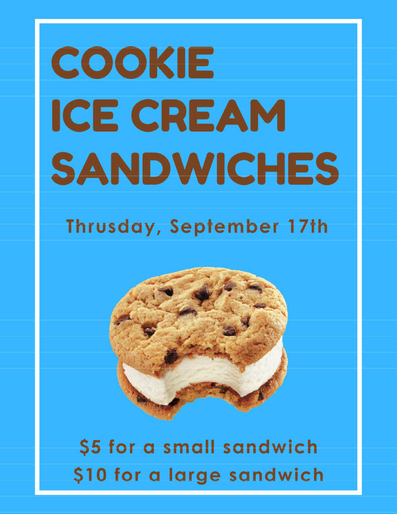 ice cream sandwich fundraiser