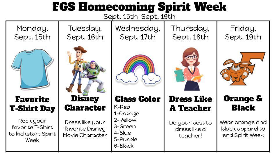 FGS Homecoming Spirit Week