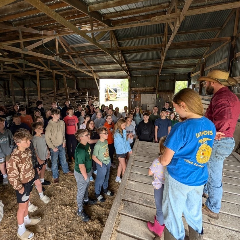 7th graders visited bison at Reclaim Ranch, explored the Sangamon River Forest Preserve, and ate bison heart as past of our US History Westward Expansion unit.