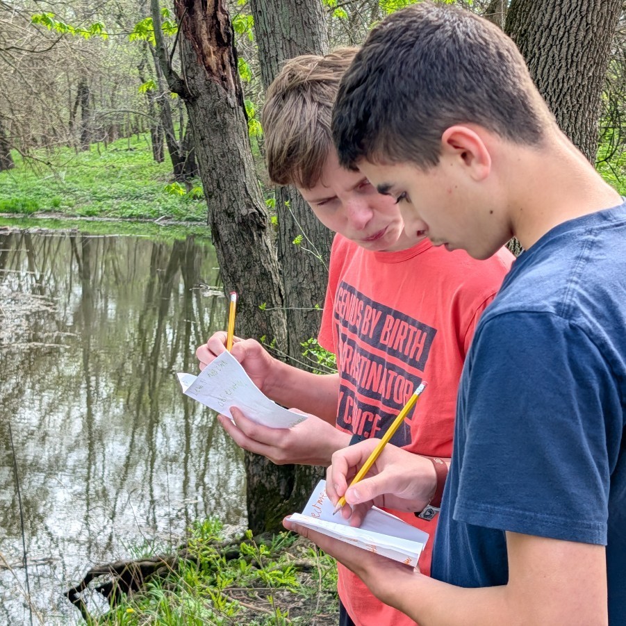 7th graders visited bison at Reclaim Ranch, explored the Sangamon River Forest Preserve, and ate bison heart as past of our US History Westward Expansion unit.
