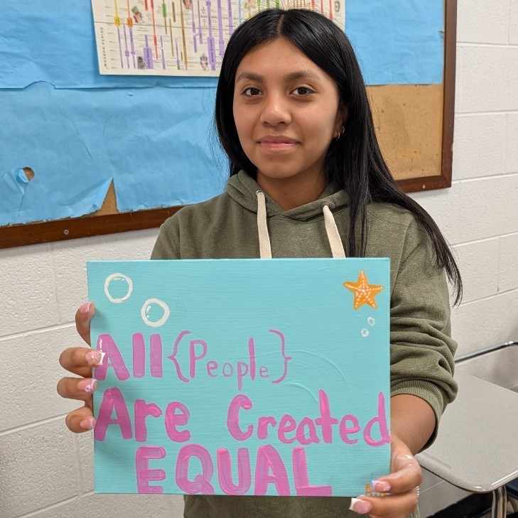 High School Civics students completed their study of the United States Constitution (The greatest document written by mankind in the history of the world) with a artistic look at the Preamble.  Special thanks to artist @catherinefreshley