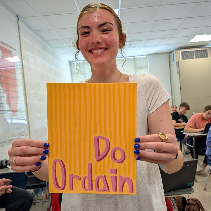 High School Civics students completed their study of the United States Constitution (The greatest document written by mankind in the history of the world) with a artistic look at the Preamble.  Special thanks to artist @catherinefreshley