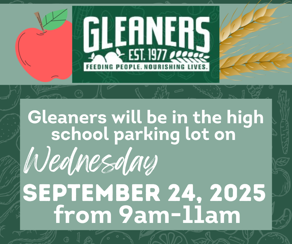 Gleaners will be at FHS tomorrow 