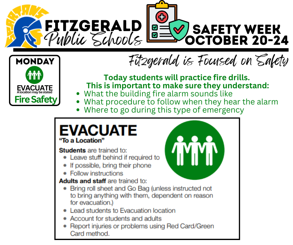 Evacuate for fire safety