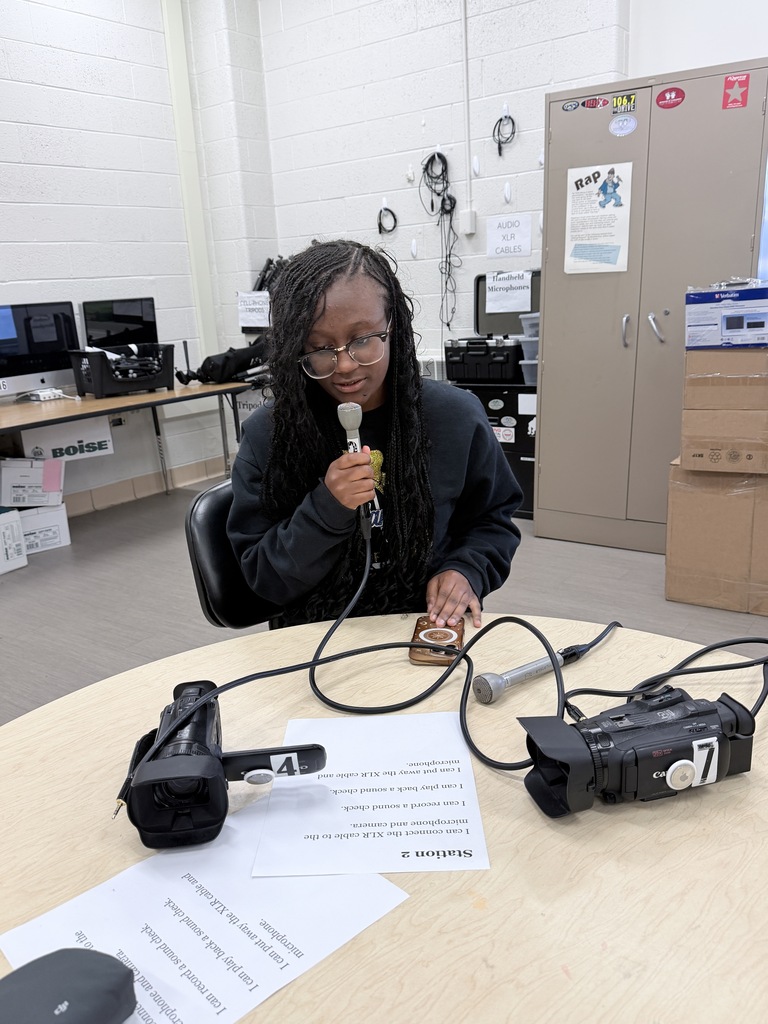 Student performs a sound check