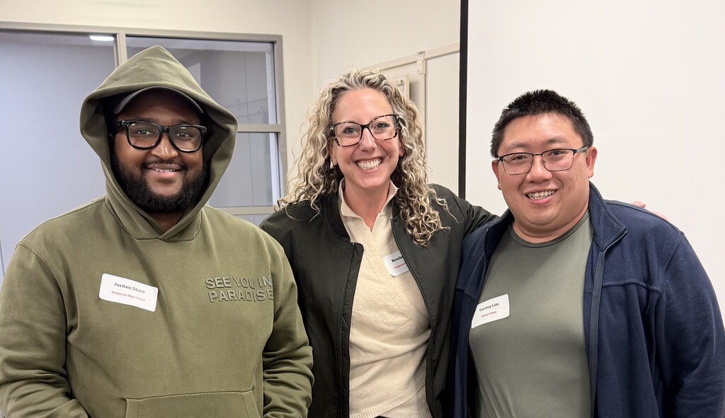 Ms. Smith with two Fitzgerald Alumni advisors