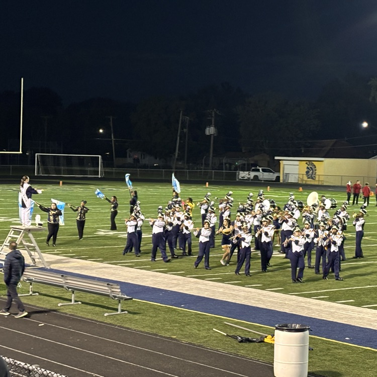 the marching band performance at half time