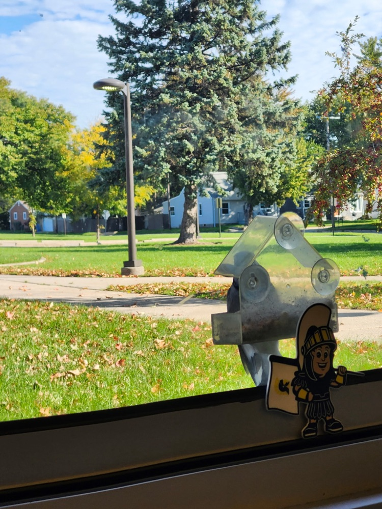    Bluey came to visit Flat Sparty 