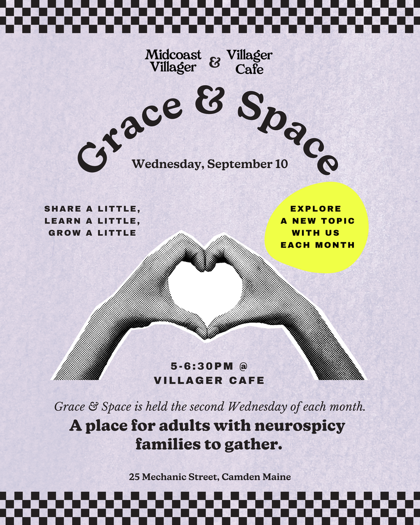 Flyer for Sept. 10 parent group at Villager Cafe.