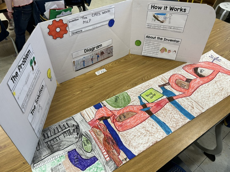 trifold project of school map