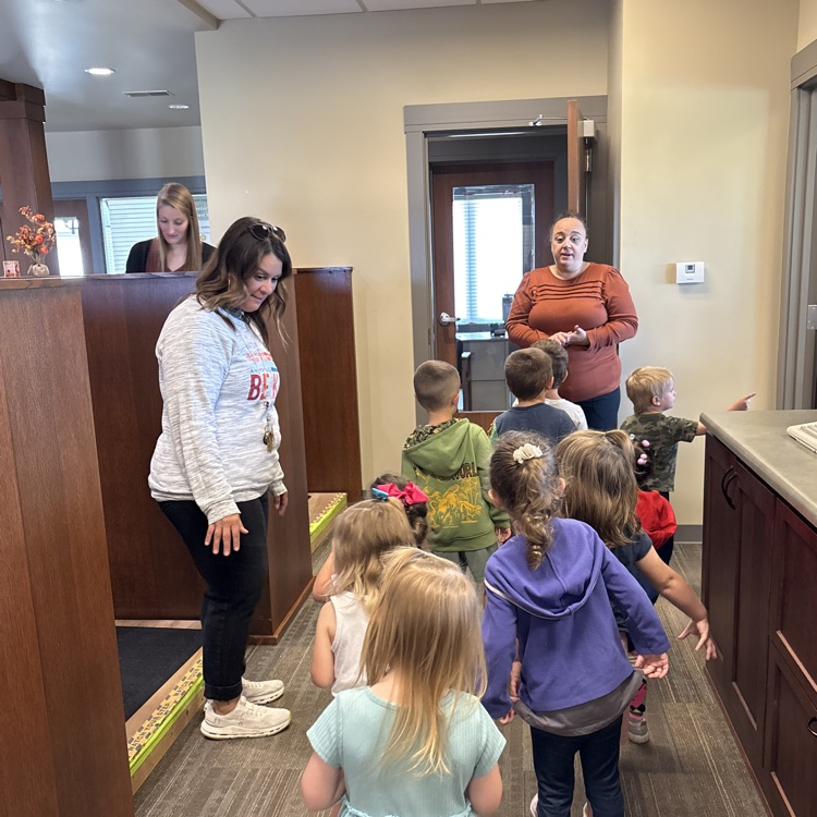 We got to check out the teller area