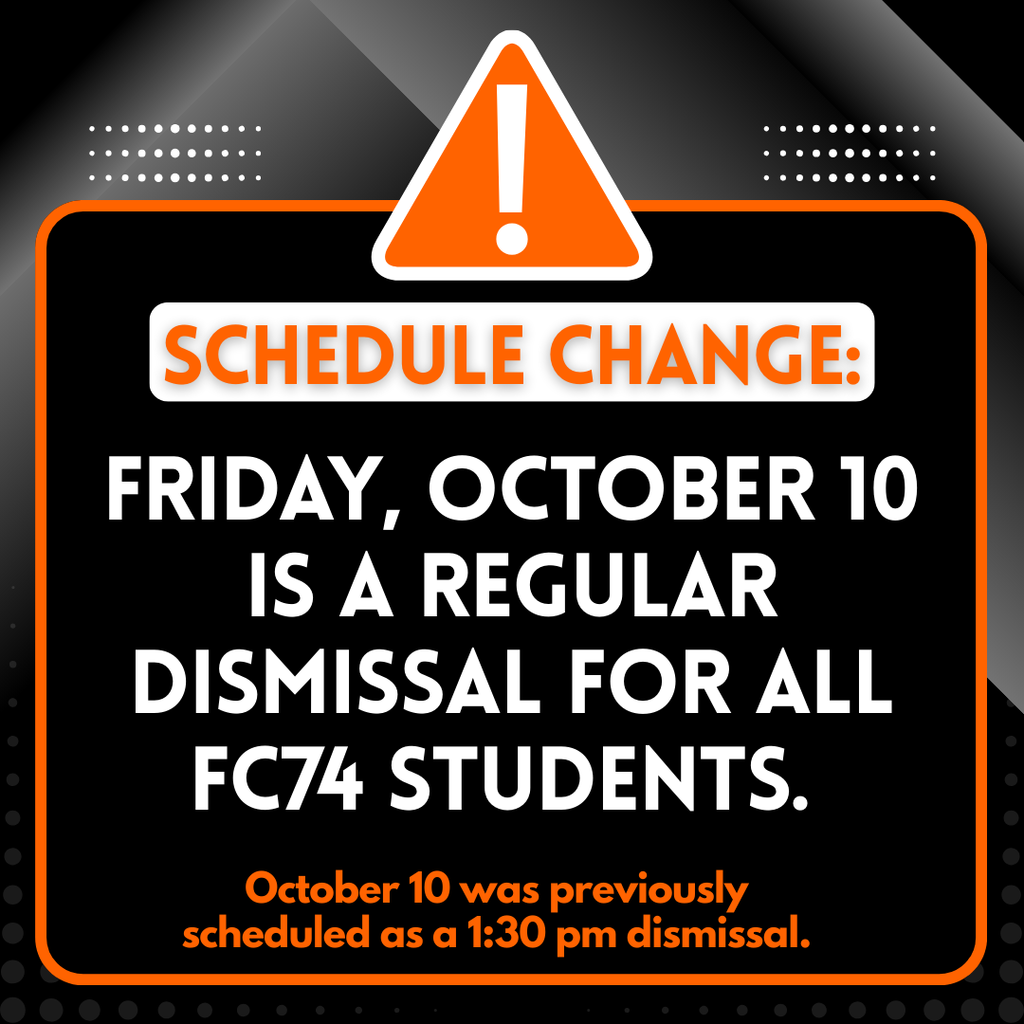 Oct 10 Schedule Change