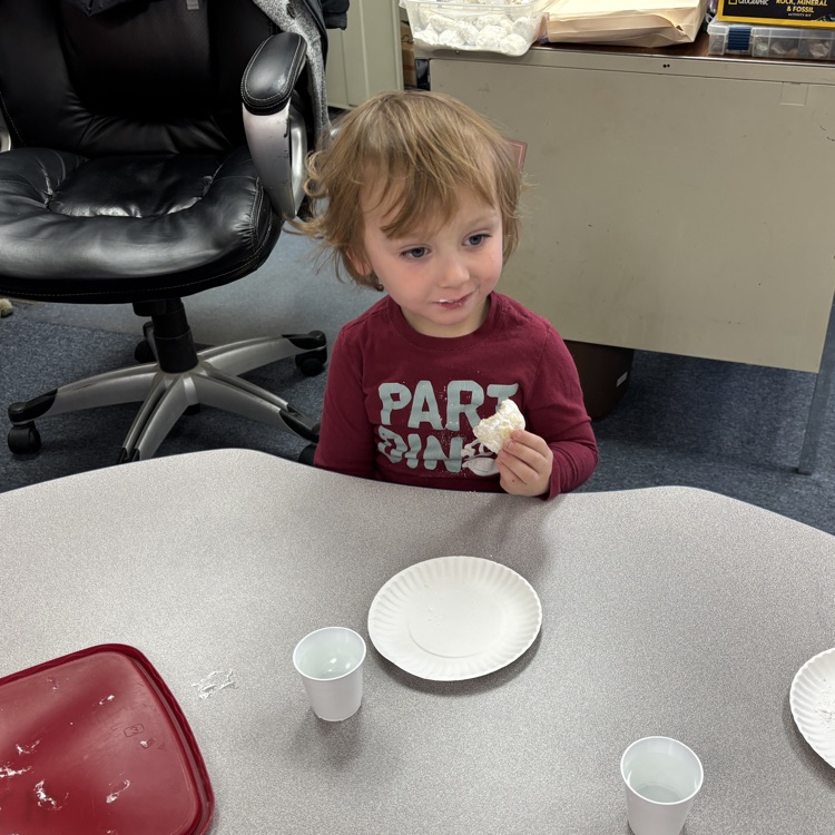 Ms. Decker’s PM preschool enjoying day 1 of Christmas Around the World.