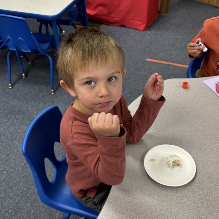 Ms. Decker’s PM preschool enjoying day 1 of Christmas Around the World.
