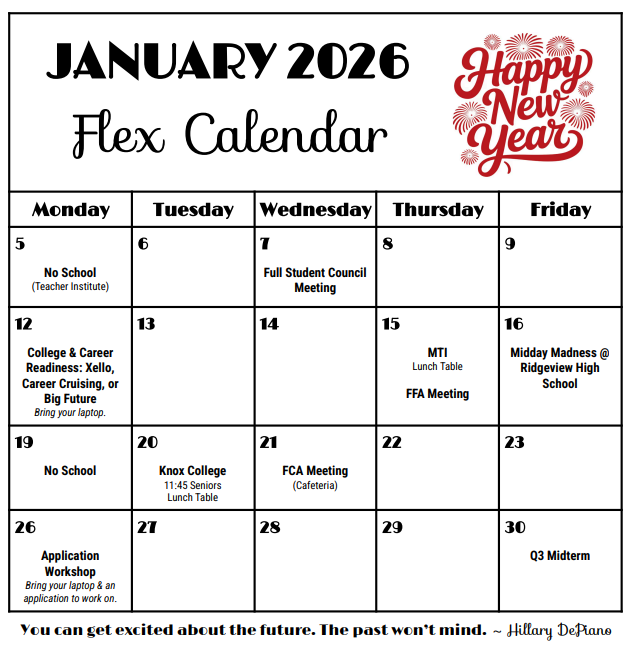 Jan Flex Calendar