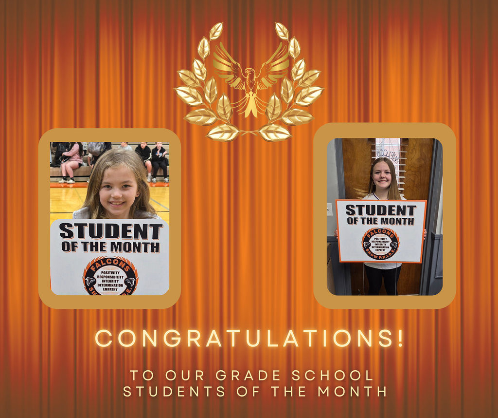 Congratulations to our grade school students of the month 