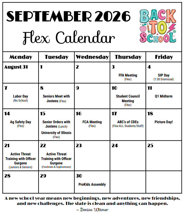 Sept 26 Calendar