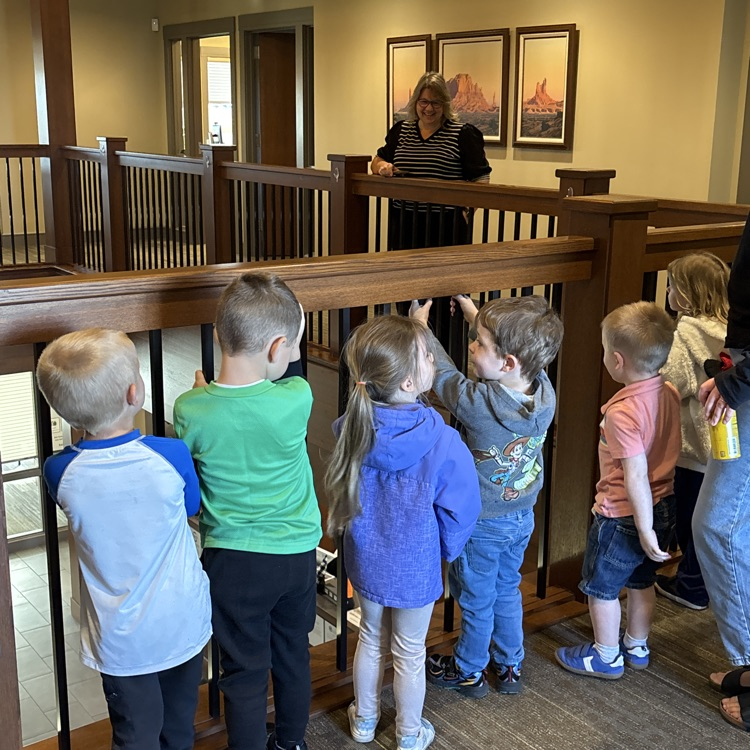 A visit with Mrs. Audrey, bank President  