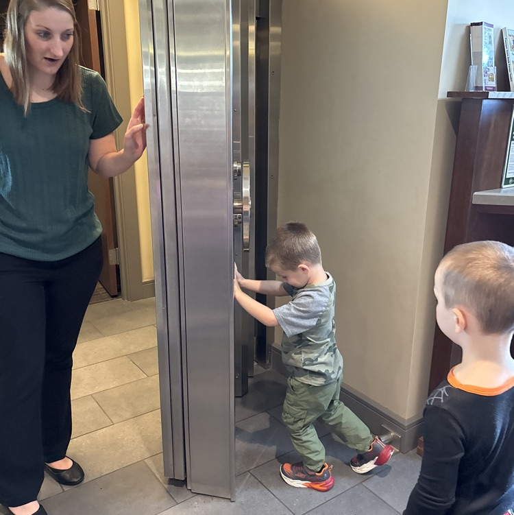 Trying to close the vault door  