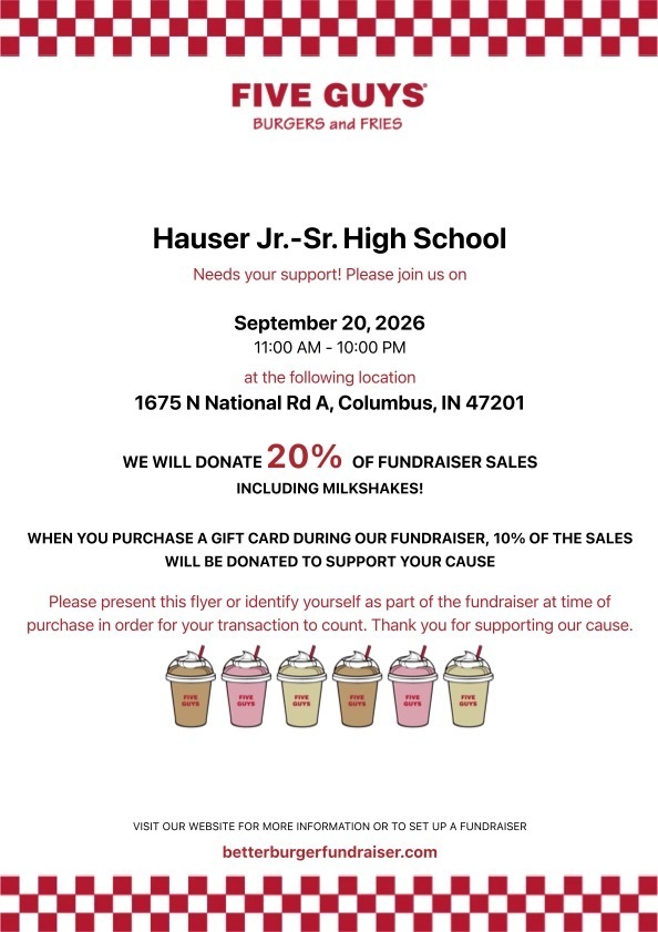 Five Guys Fundraiser Flyer