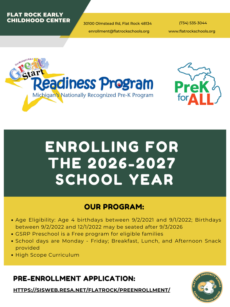 2026-27 GSRP Enrollment Flyer