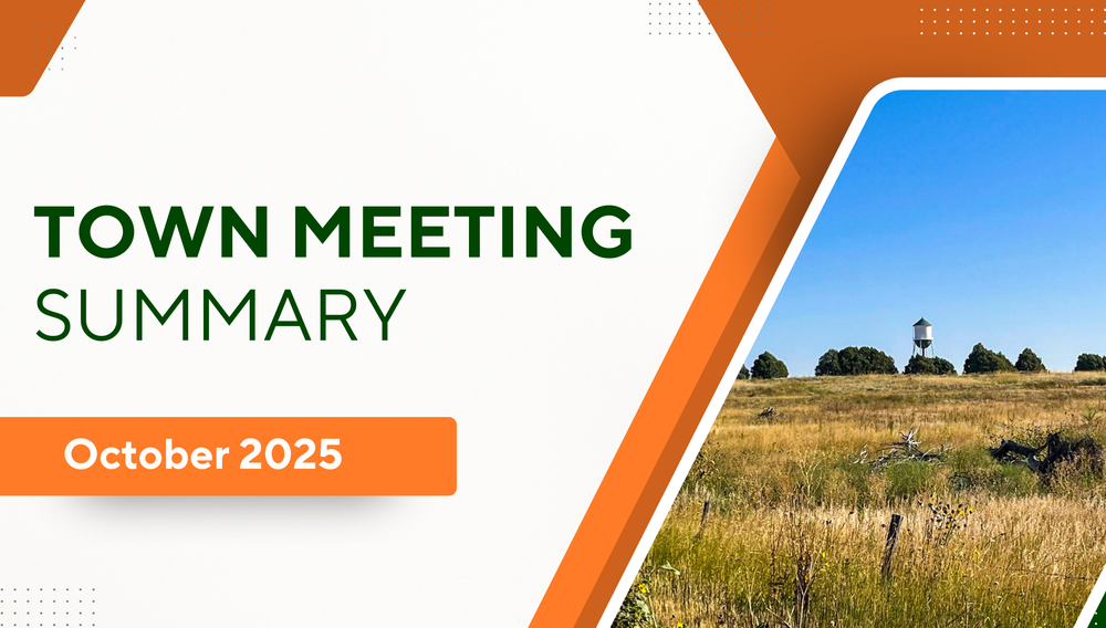 Fleming Colorado Town Meeting Summary October 2025