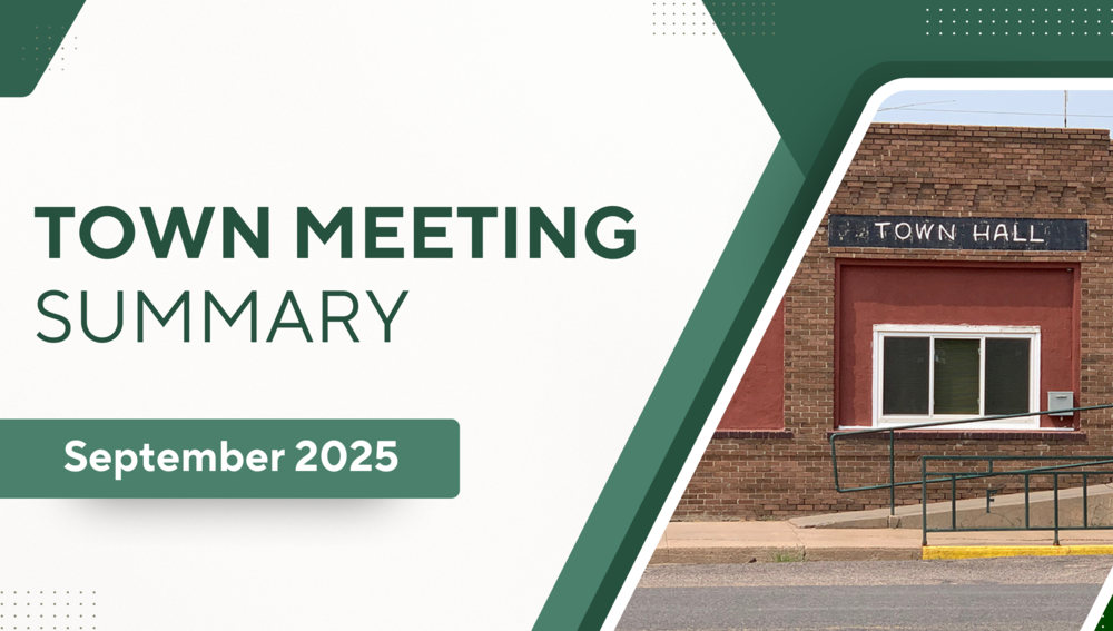 Fleming Colorado Town Meeting Summary September 2025