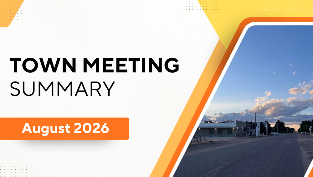 Fleming Colorado Town Meeting Summary August 2026