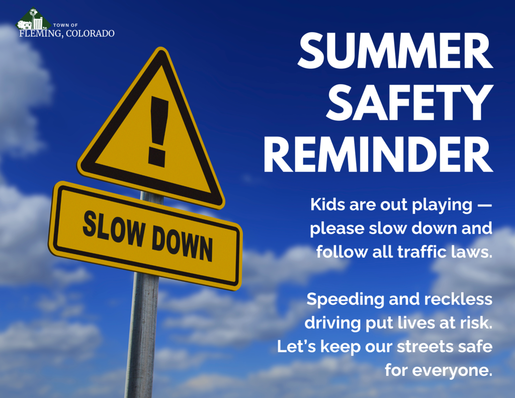 fleming colorado summer safety reminder