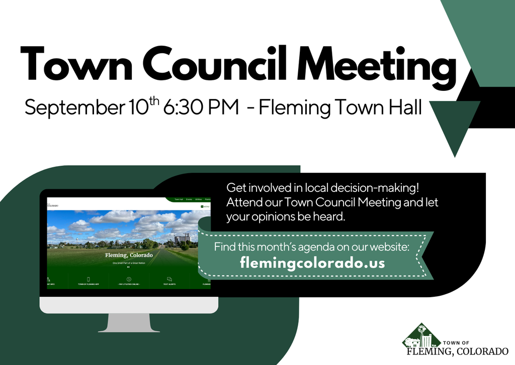 Fleming Colorado Town Council Meeting September 2025