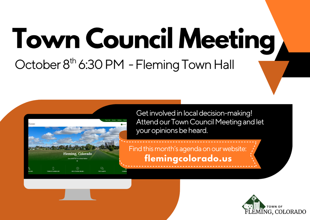 Fleming Colorado October 2025 Town Council Meeting