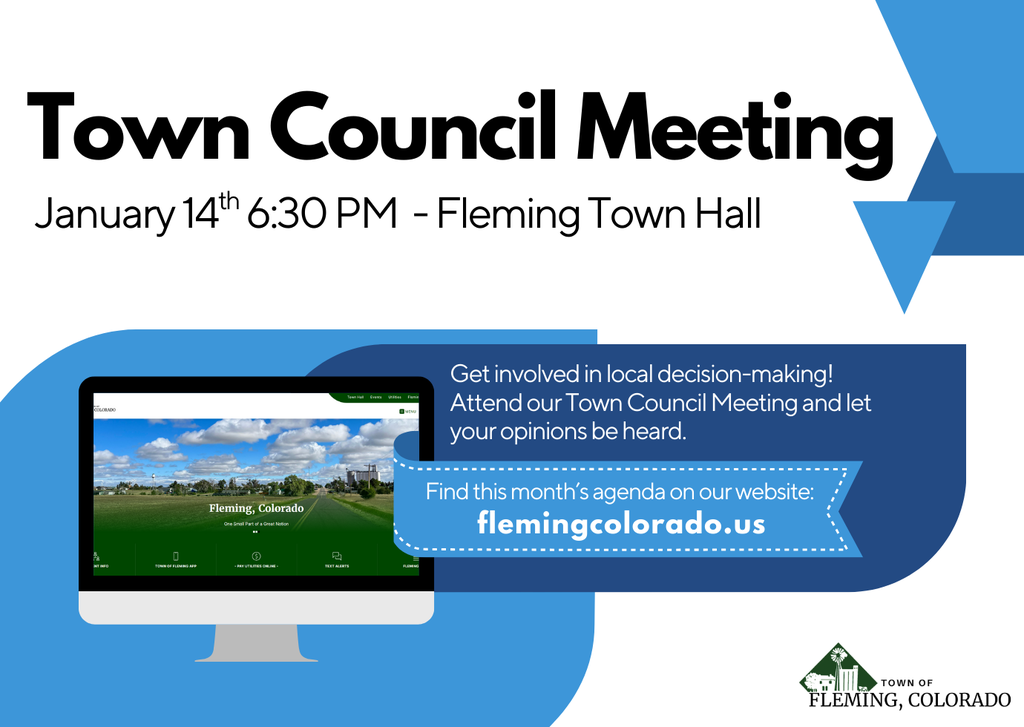 Town Council Meeting January 2026 Fleming Colorado