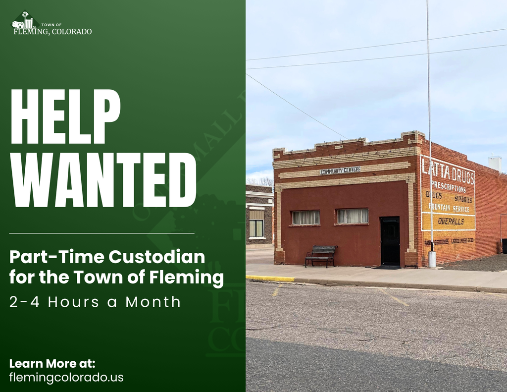 Fleming Colorado Help Wanted January 2026