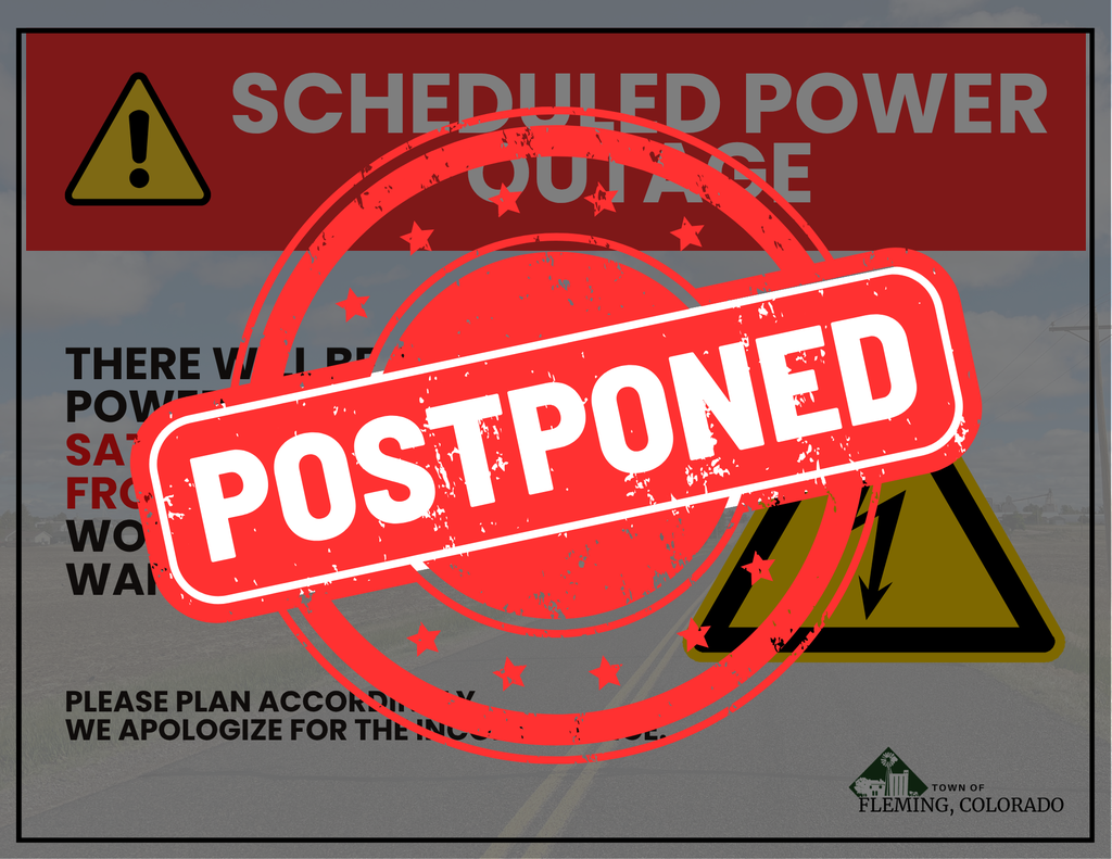 Fleming Colorado Planned Power Outage Cancelled