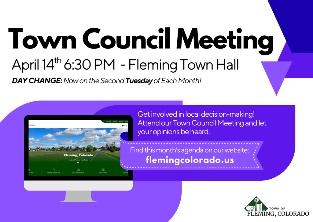 Fleming Colorado Town Council Meeting April 2026