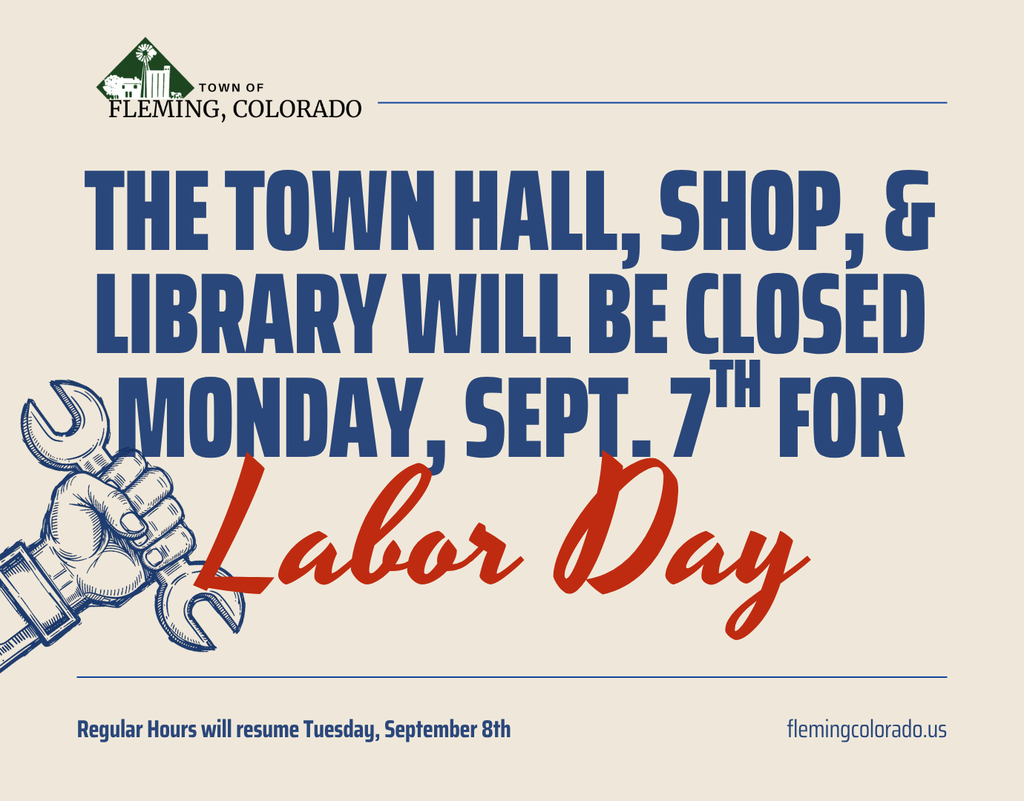 Fleming Colorado Labor Day Closures 2026