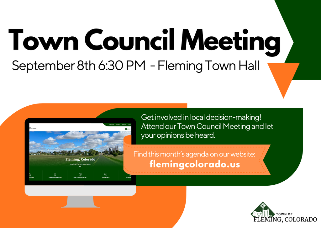 Fleming Colorado Town Council Meeting September 2026