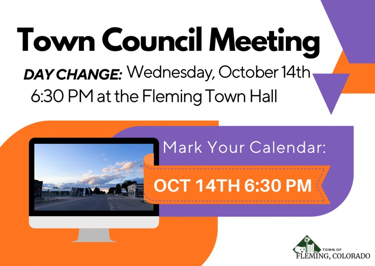 Fleming Colorado Town Council Meeting October 2026