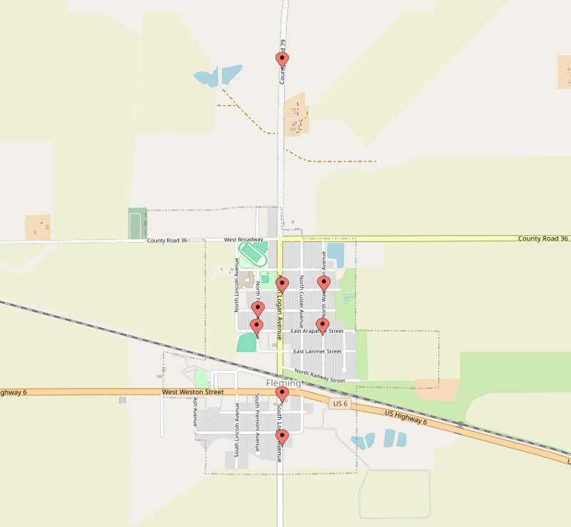 Fleming Colorado 2026 Townwide Yard Sale Map