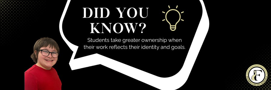 Did You Know: Agency Grows When Students See Their Work as a Reflection of Who They Are?