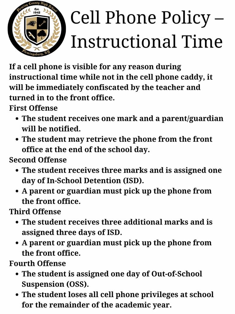 FCHS Cell Phone Policy