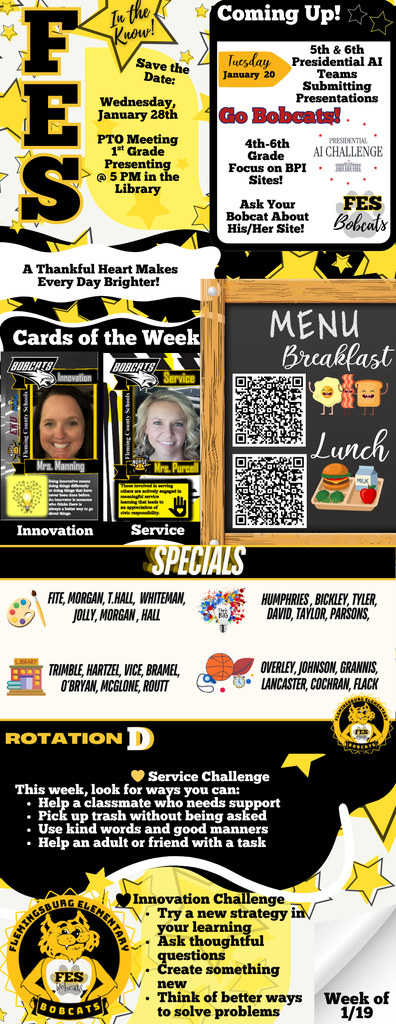 FES In the Know! 1/19-1/23