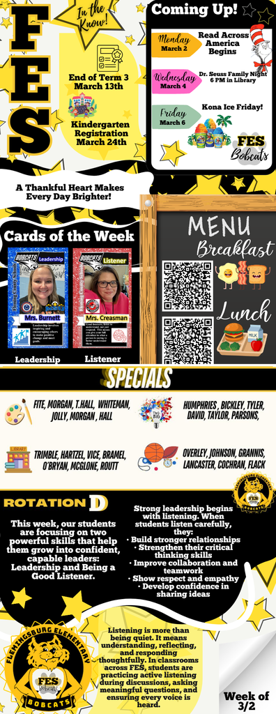 FES in the Know - 3/2 -3/6